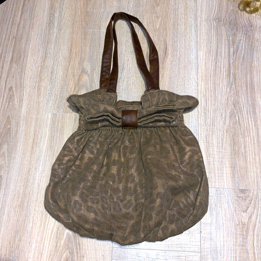 Brown & Gold cheetah print Handbag